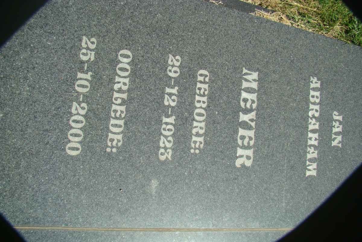MEYER Jan Abraham 1923-2000
