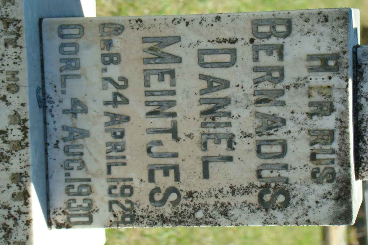 MEINTJES Bernadus Daniel 1929-1930