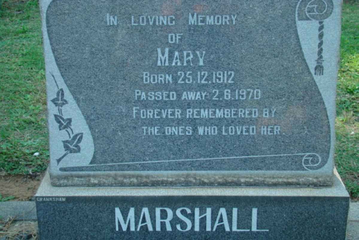 MARSHALL Mary 1912-1970