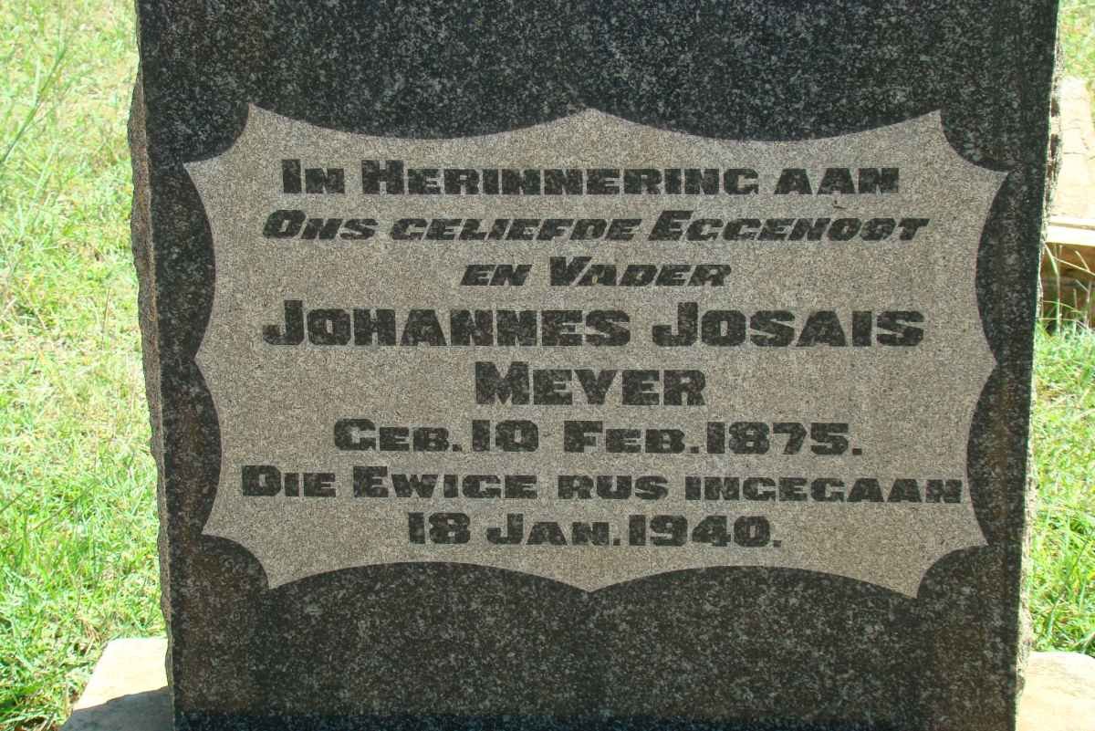 MEYER Johannes Josias 1875-1940