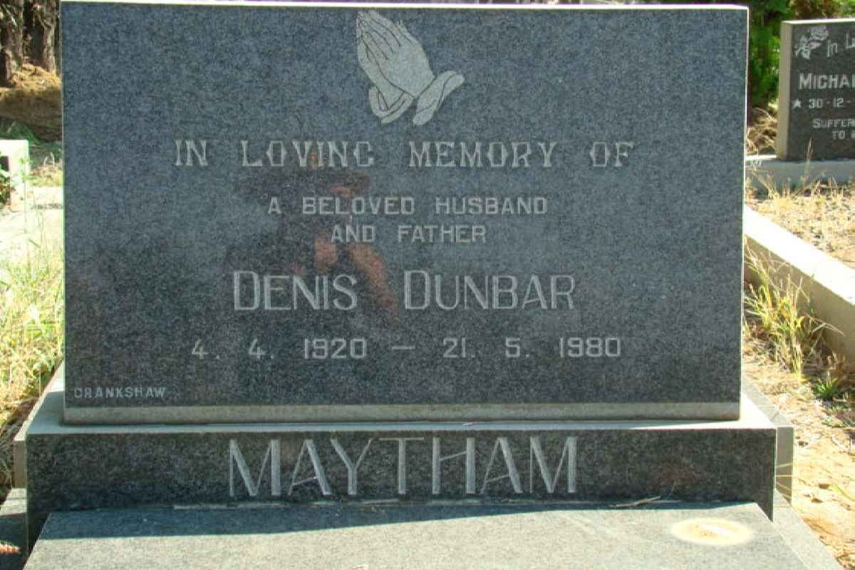 MAYTHAM Denis Dunbar 1920-1980