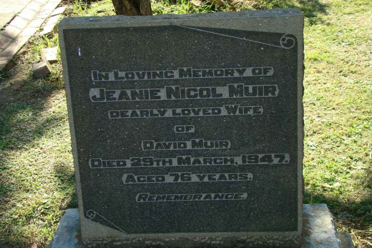 MUIR Jeanie Nicol -1947