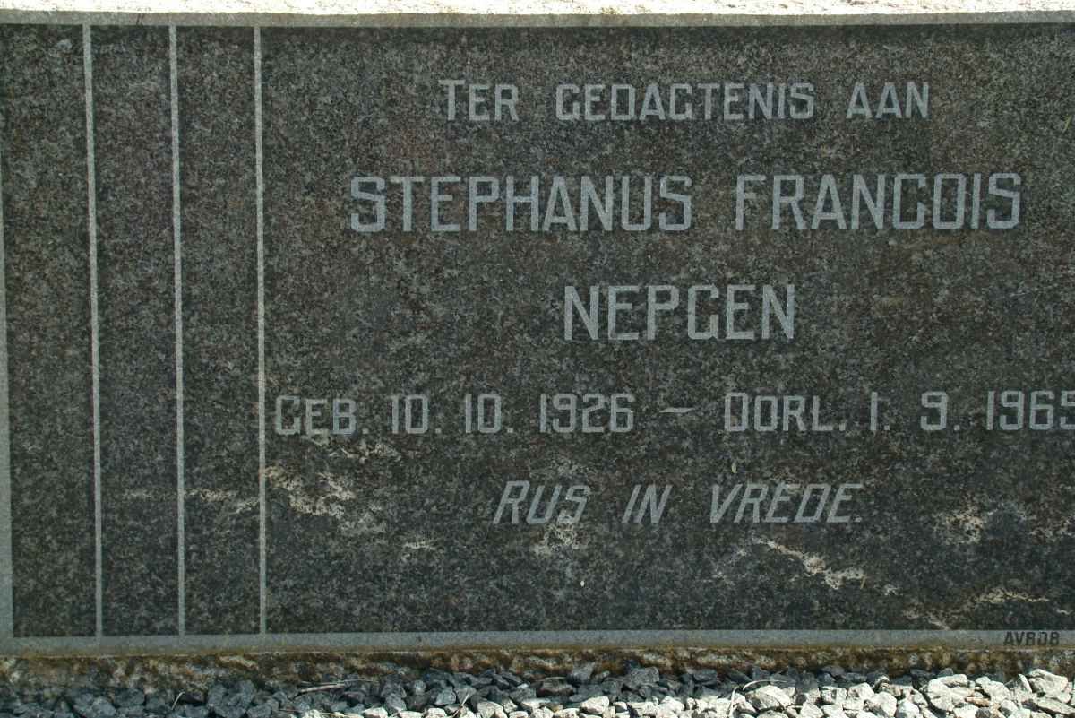 NEPGEN Stephanus Francois 1926-1965