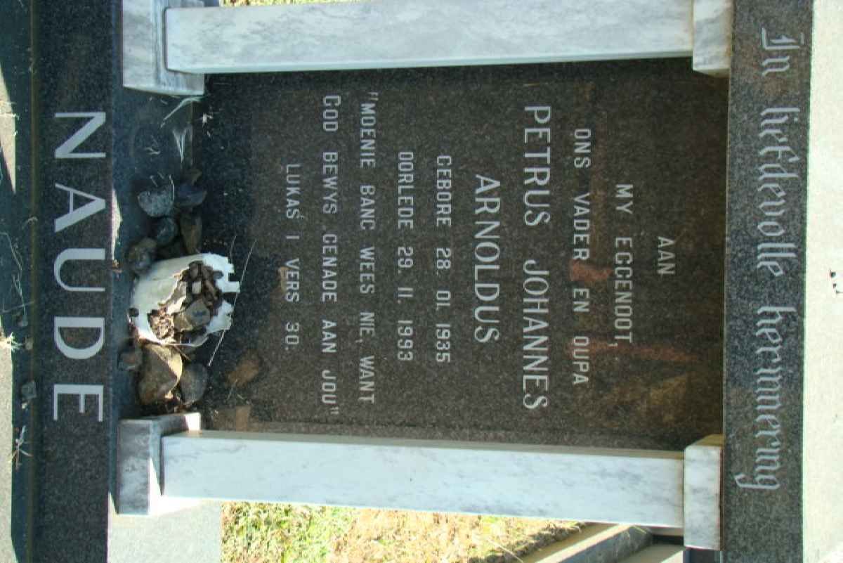NAUDE Petrus Johannes Arnoldus 1935-1993