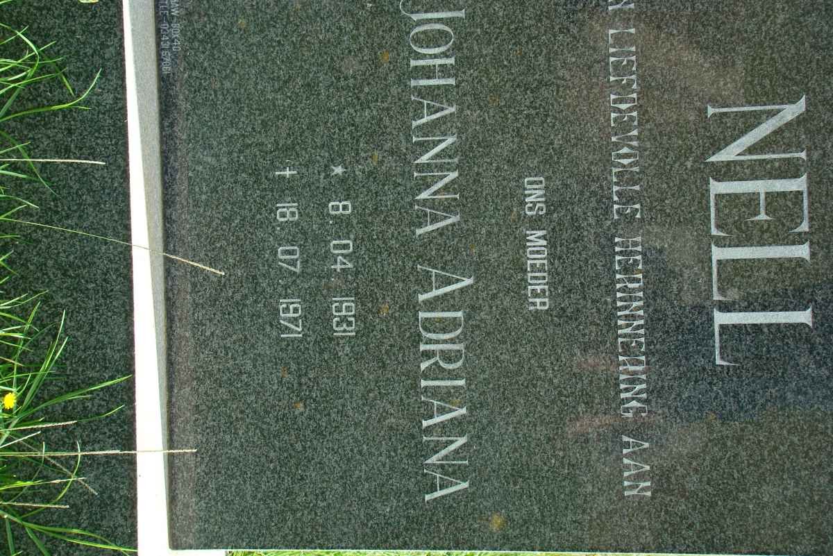 NELL Johanna Adriana 1931-1971