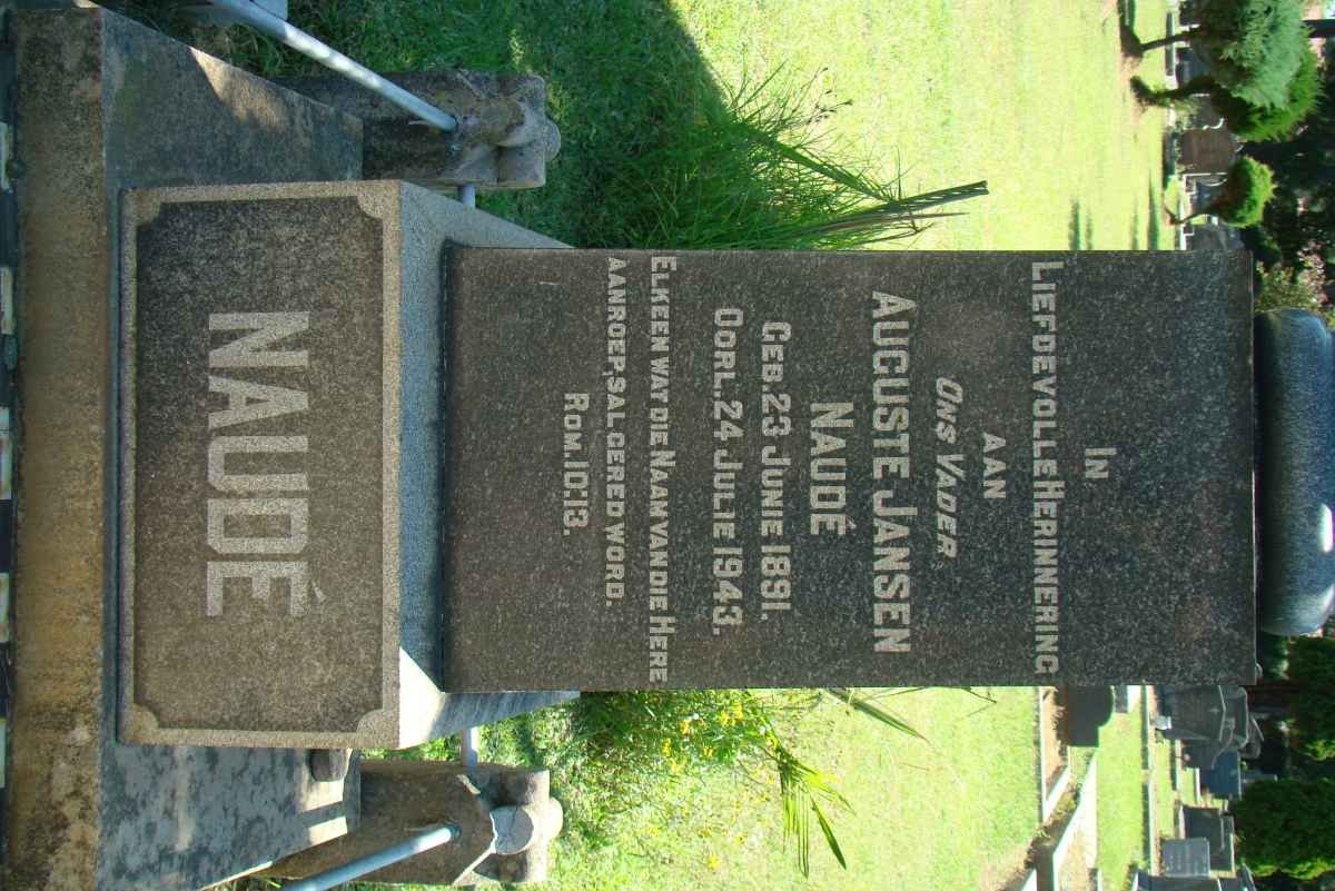 NAUDE Auguste Jansen 1891-1943