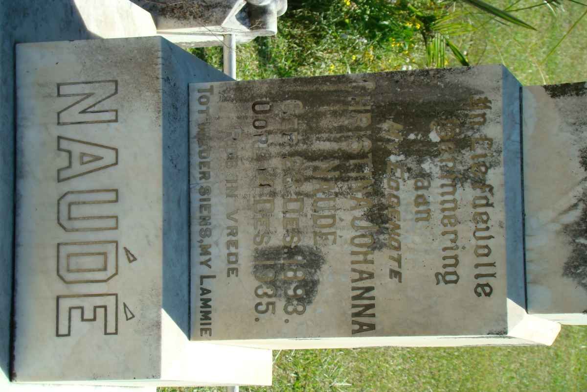 NAUDE Christina Johanna 1893-1935
