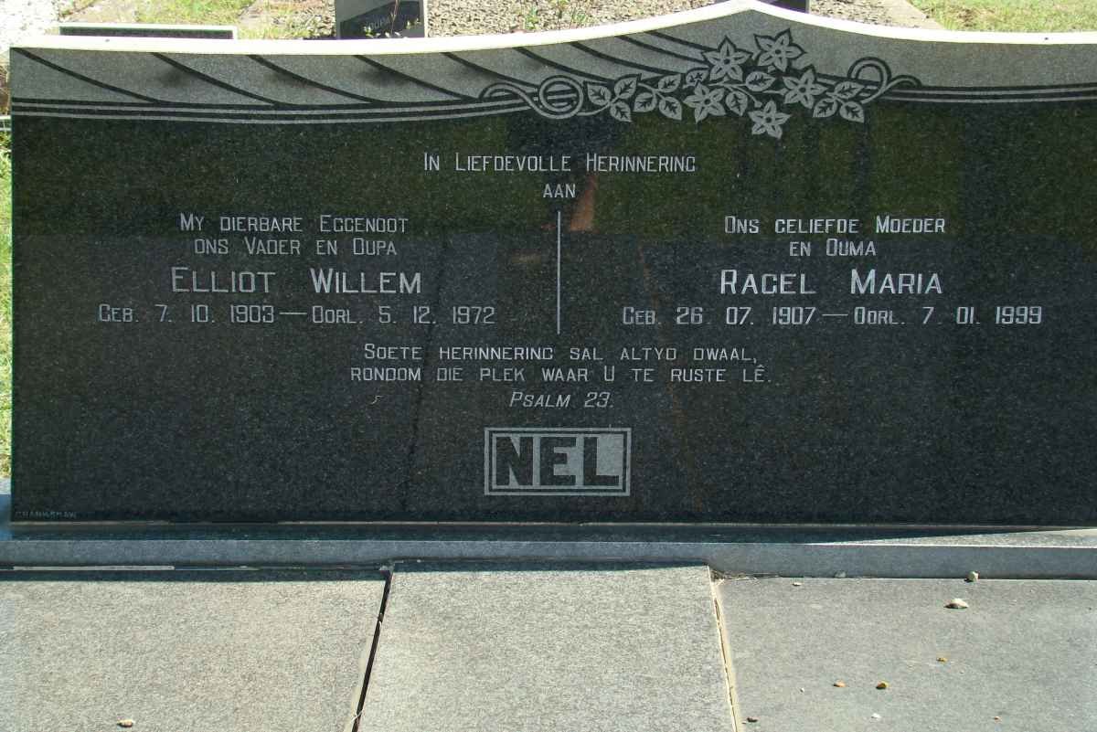 NEL Elliot Willem 1903-1972 &amp; Ragel Maria 1907-1999