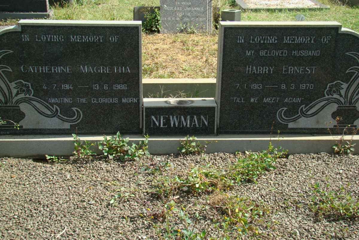 NEWMAN Harry Ernest 1913-1970 &amp; Catherine Margretha 1914-1986