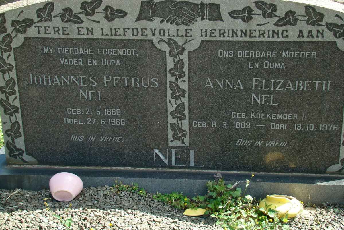 NEL Johannes Petrus 1886-1966 &amp; Anna Elizabeth KOEKEMOER 1889-1976
