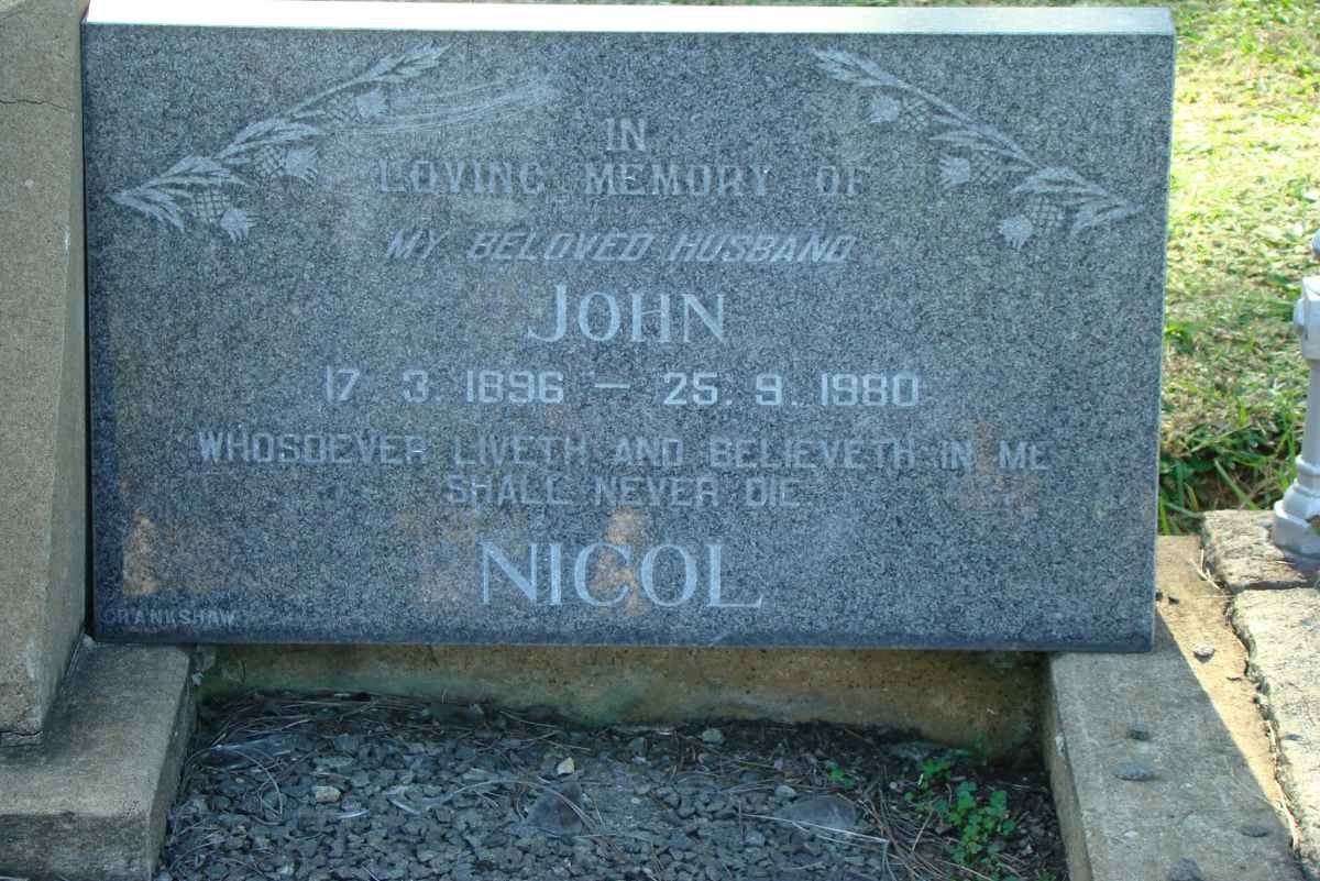 NICOL John 1896-1980