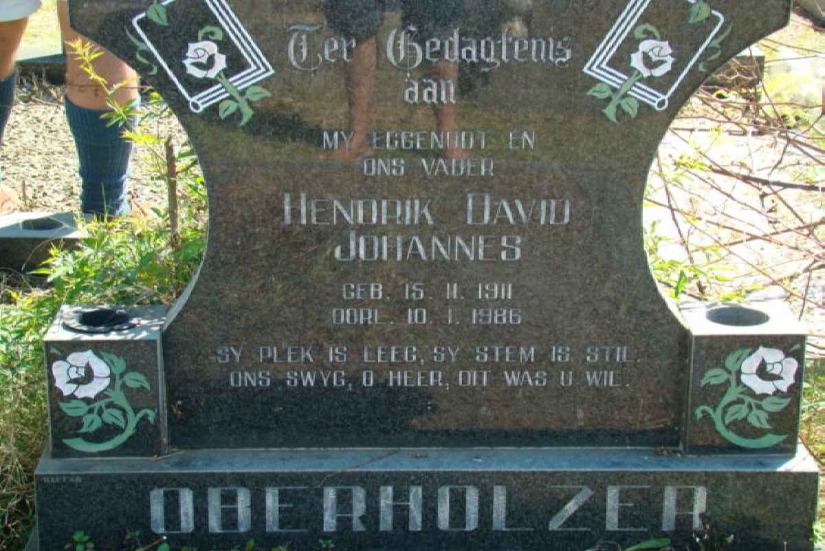 OBERHOLZER Hendrik David Johannes 1911-1986