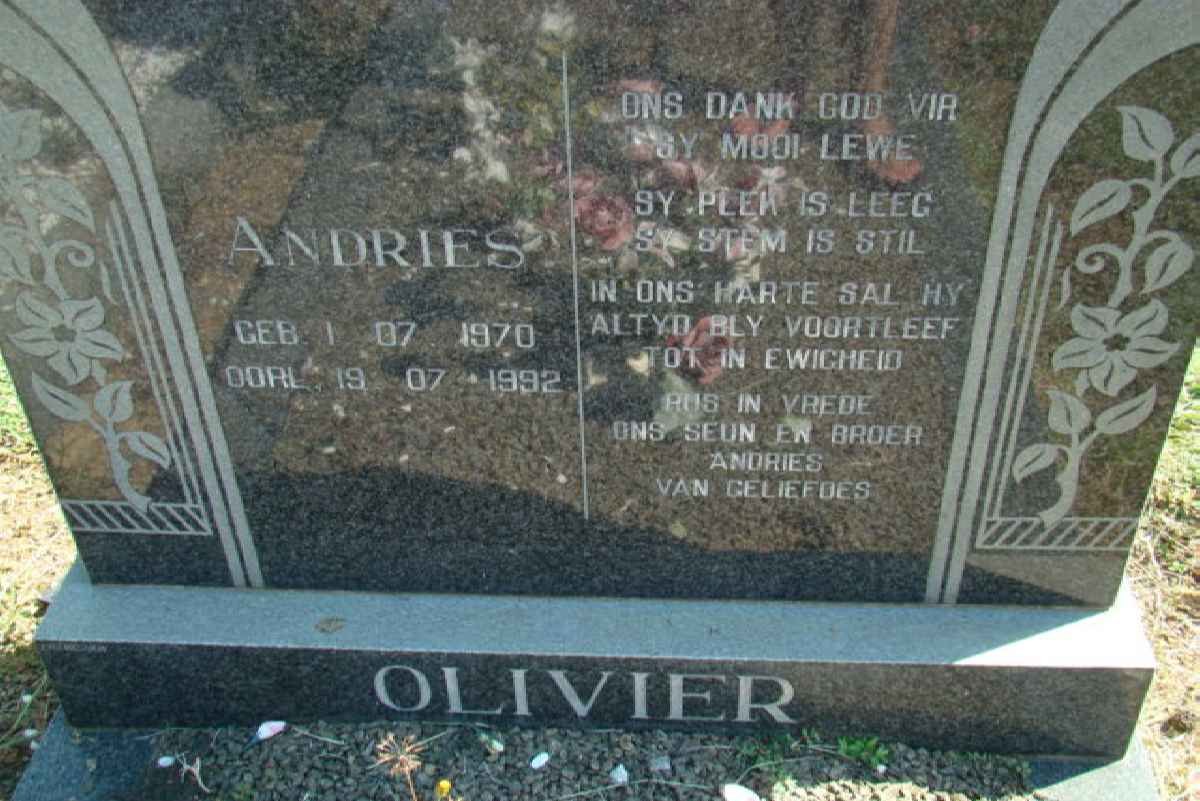 OLIVIER Andries 1970-1992