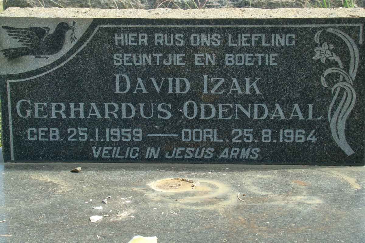 ODENDAAL David Izak Gerhardus 1959-1964