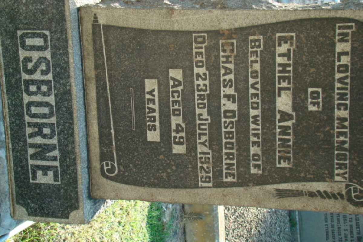 OSBORNE Ethel Annie -1929