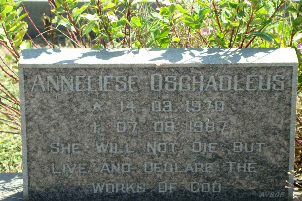 OSCHADLEUS Anneliese 1970-1987