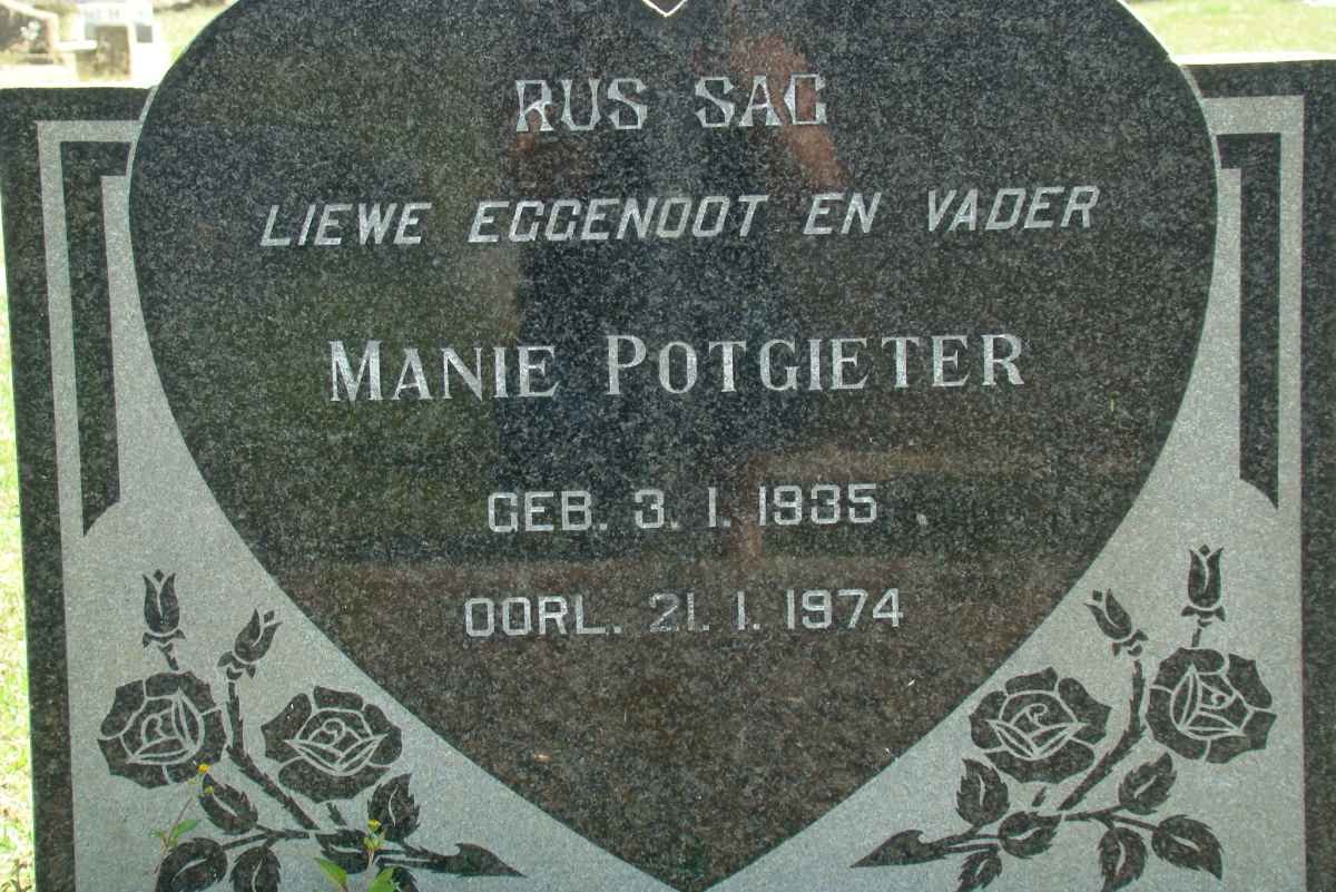 POTGIETER Manie 1935-1974
