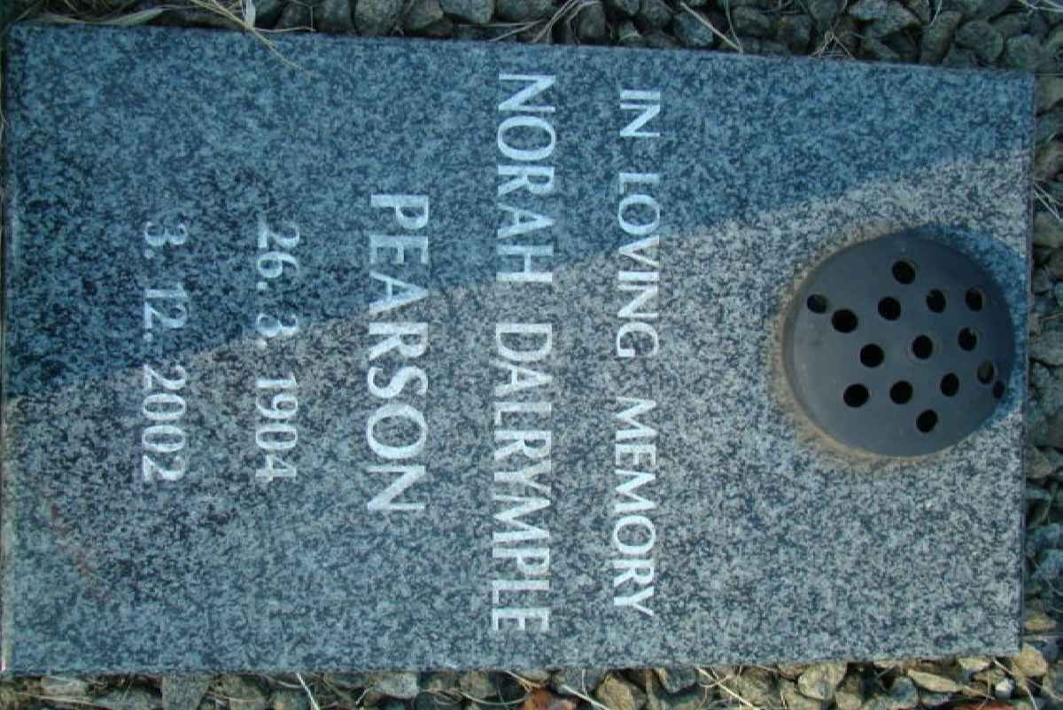 PEARSON Norah Dalrymple 1904-2002