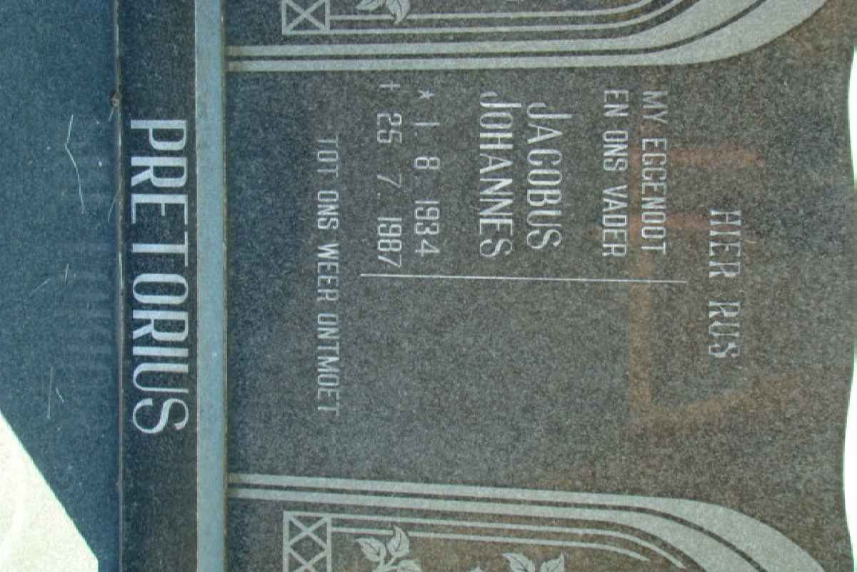 PRETORIUS Jacobus Johannes 1934-1987