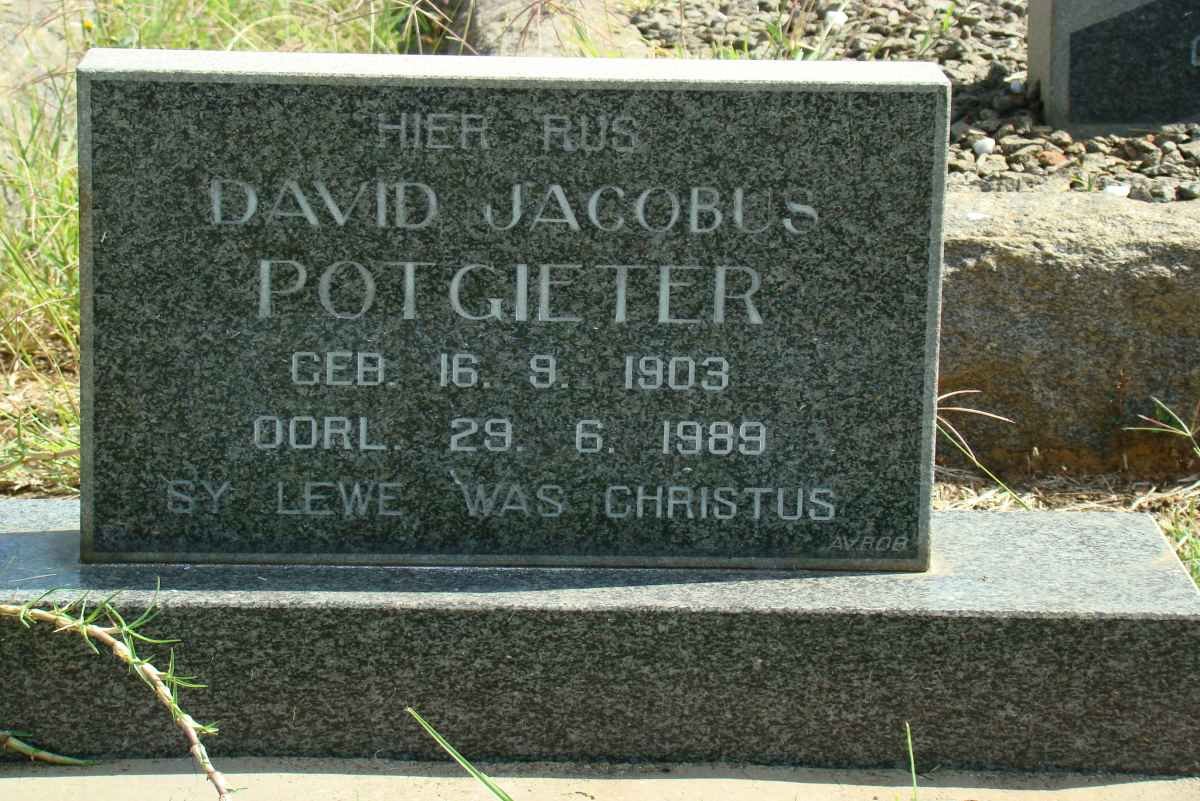 POTGIETER David Jacobus 1903-1989
