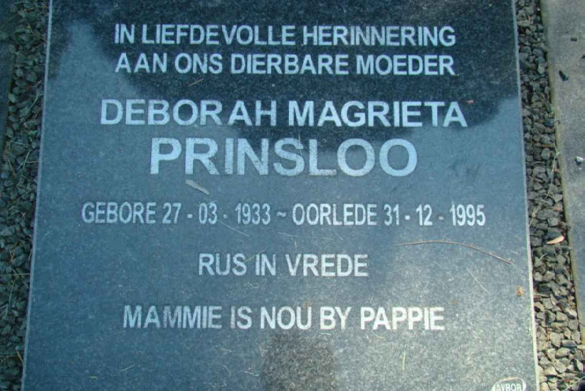 PRINSLOO Deborah Magrieta 1933-1995