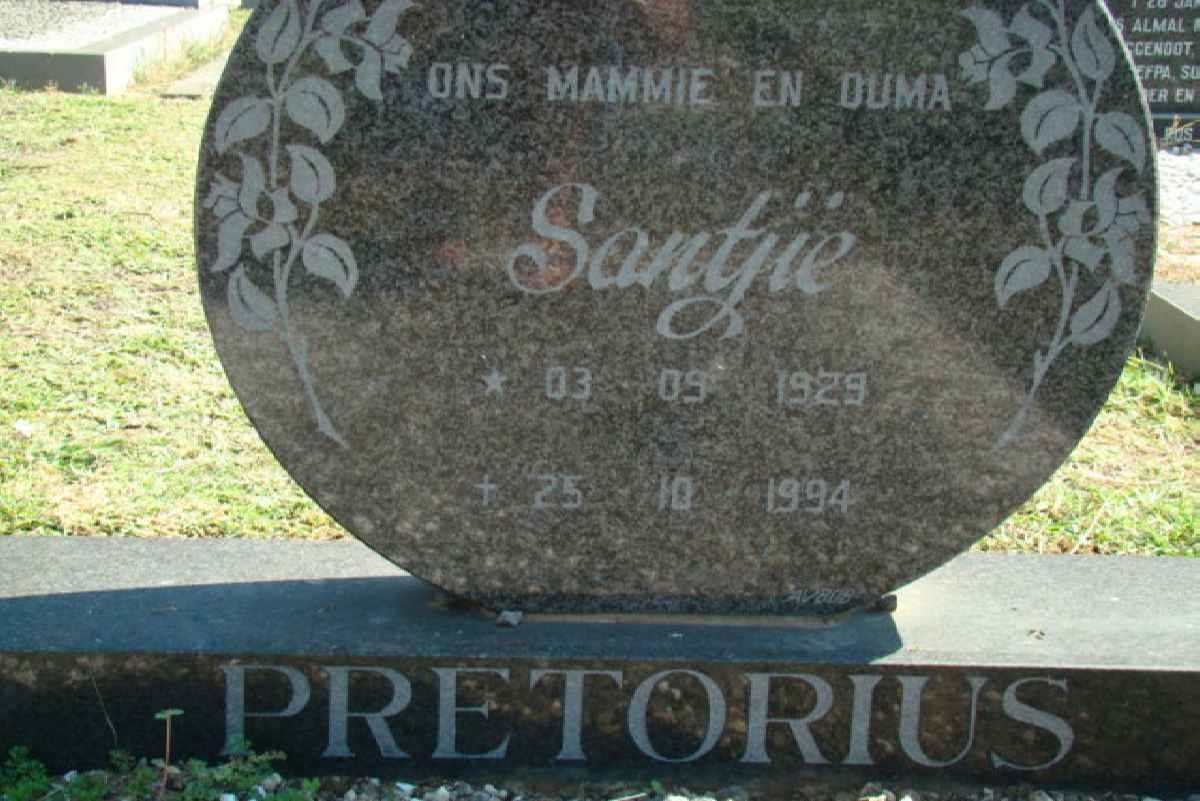 PRETORIUS Santjie 1929-1994