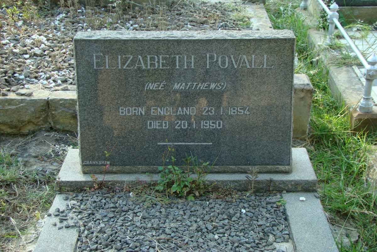 POVALL Elizabeth nee MATTHEWS 1854-1950