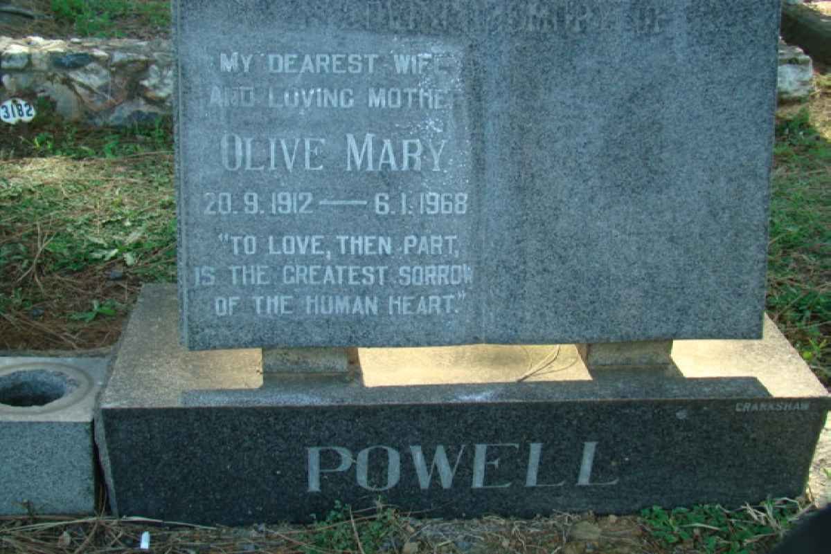 POWELL Olive Mary 1912-1968