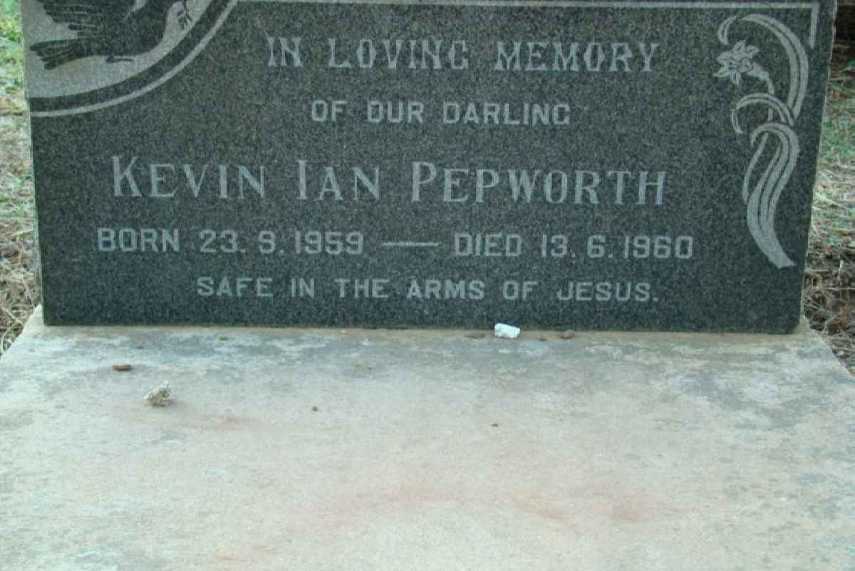 PEPWORTH Kevin Ian 1959-1960