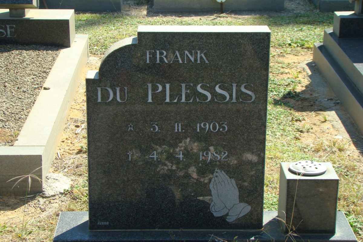 PLESSIS Frank, du 1903-1982