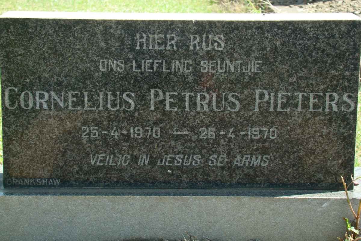 PIETERS Cornelius Petrus 1970-1970