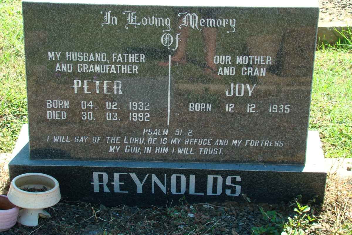 REYNOLDS Peter 1932-1992 &amp; Joy 1935-