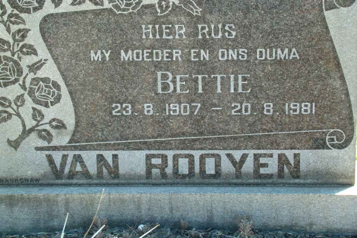 ROOYEN Bettie, van 1907-1981