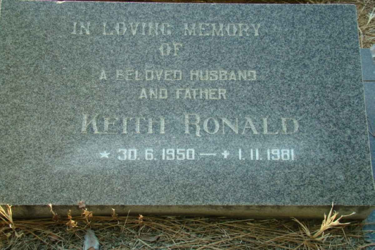 RONALD Keith 1950-1981