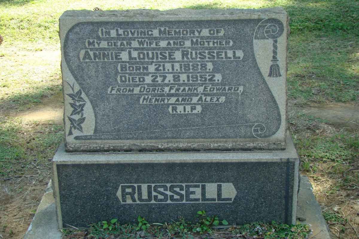 RUSSELL Annie Louise 1888-1952