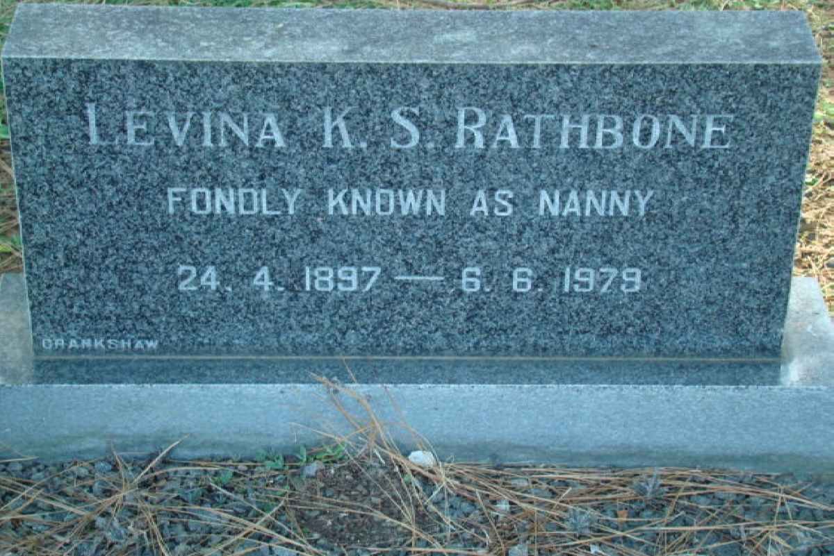 RATHBONE Levina K.S. 1897-1979