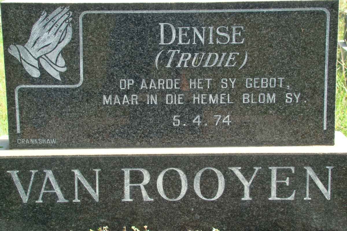ROOYEN Denise, van -1974