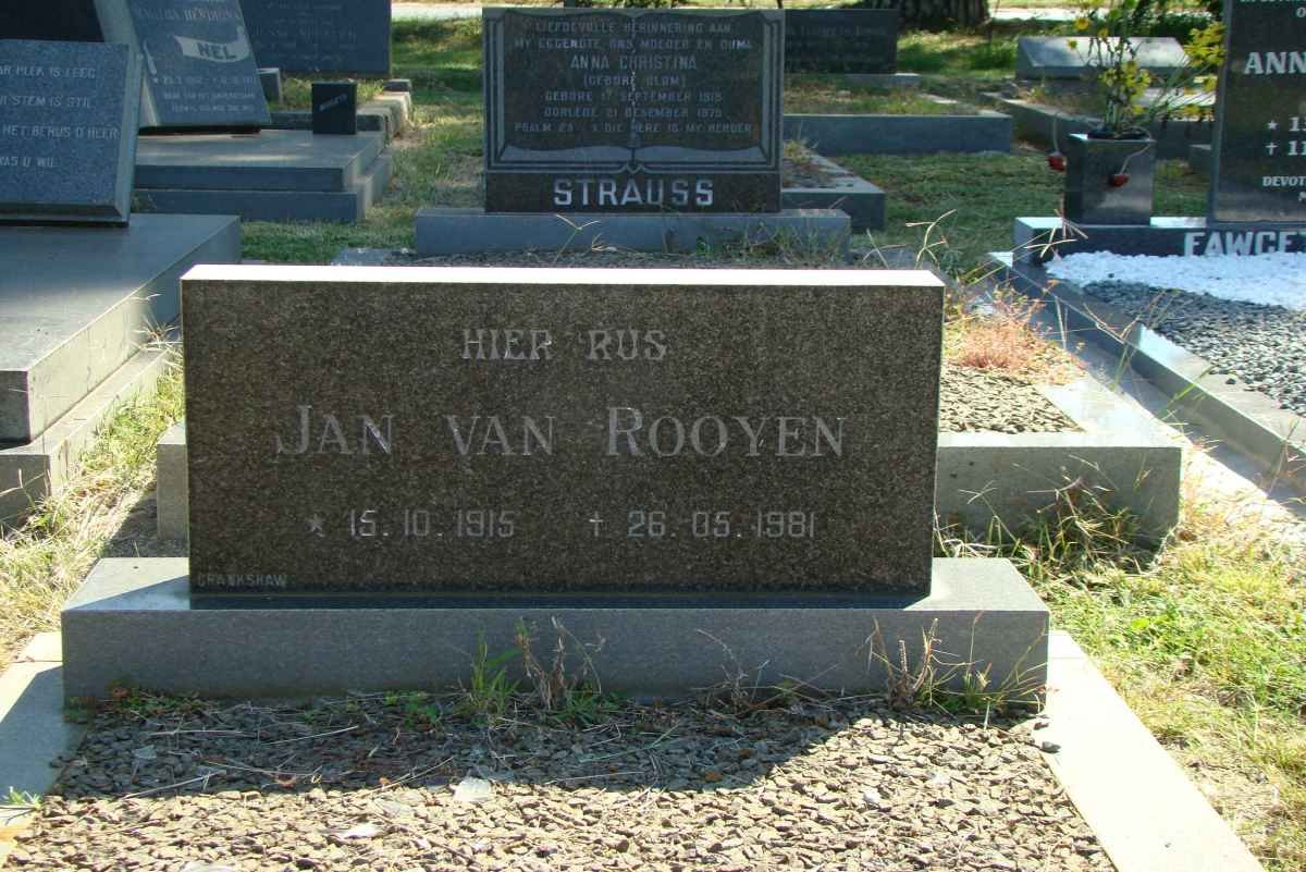 ROOYEN Jan, van 1915-1981