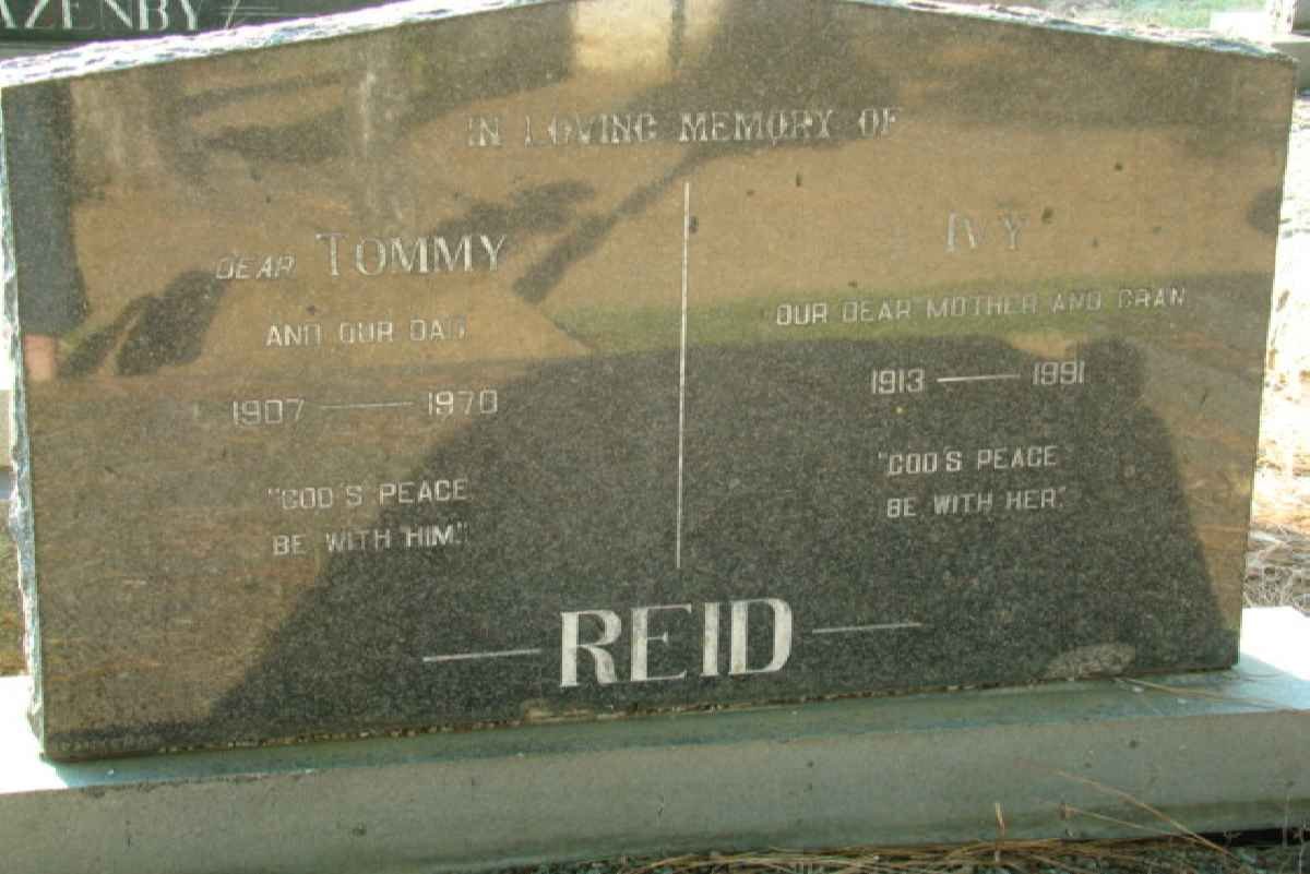 REID Tommy 1907-1970 &amp; Ivy 1913-1991