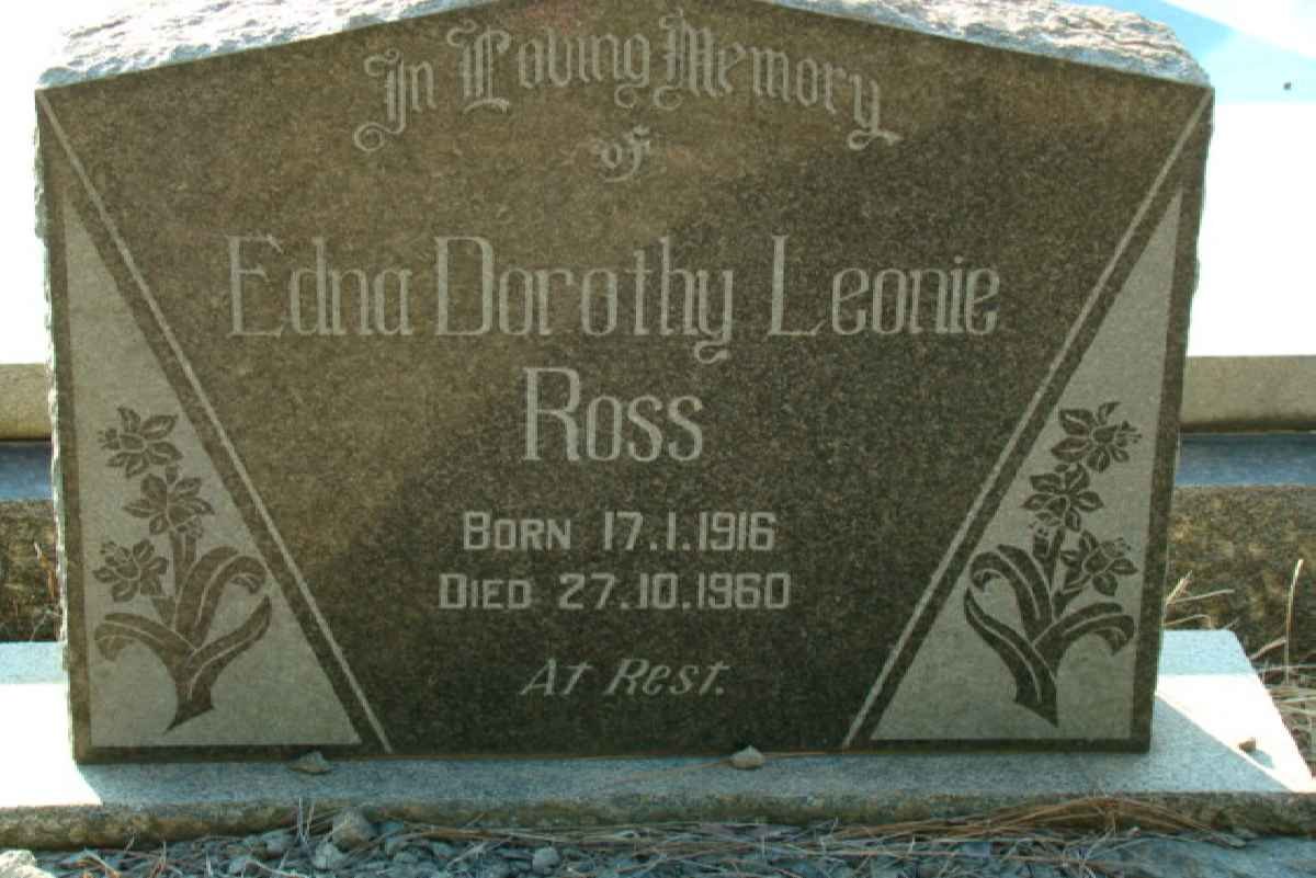 ROSS Edna Dorothy Leonie 1916-1960