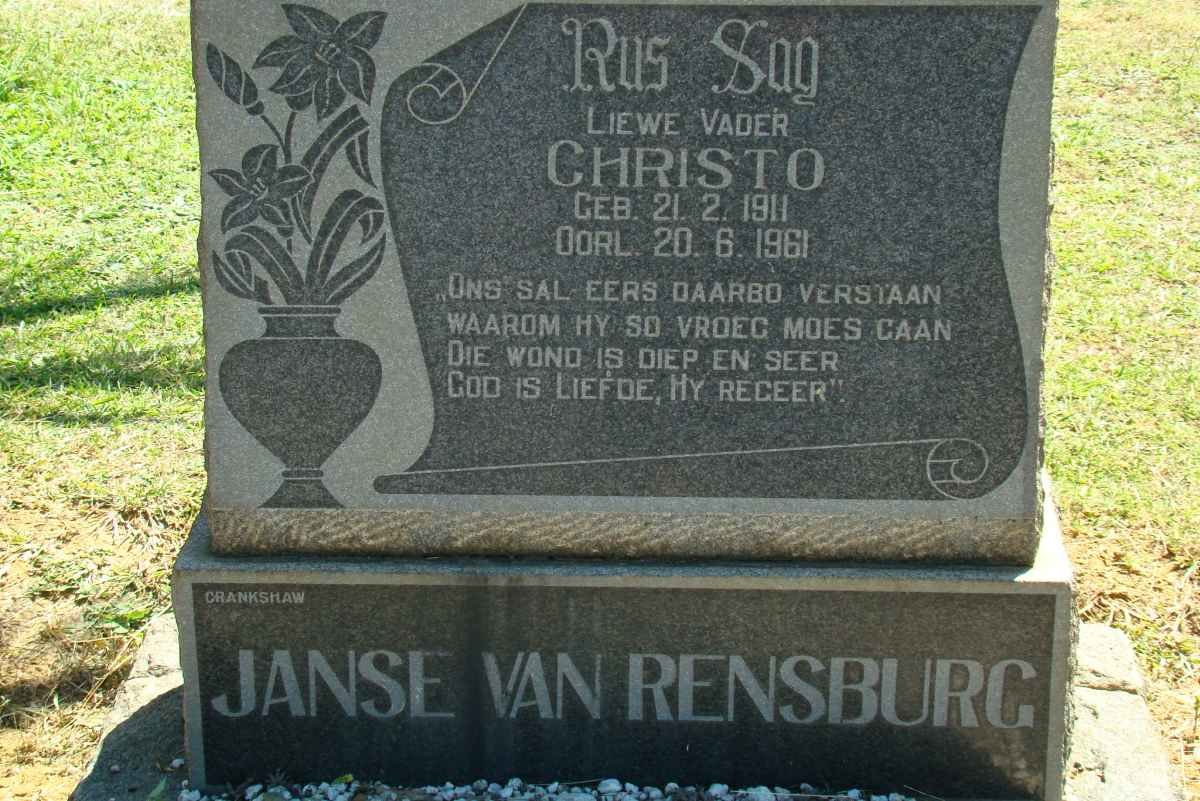 RENSBURG Christo, Janse van 1911-1961