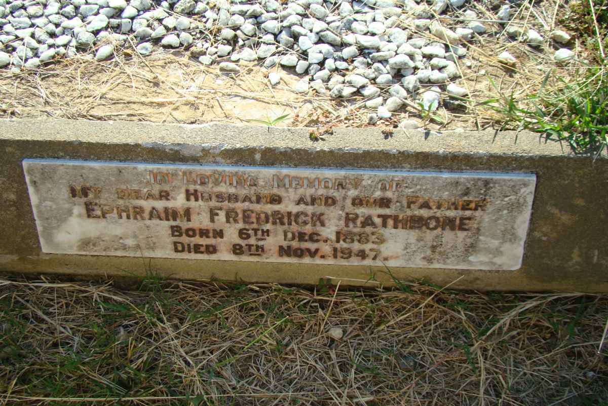 RATHBONE Ephraim Fredrick 1883-1947