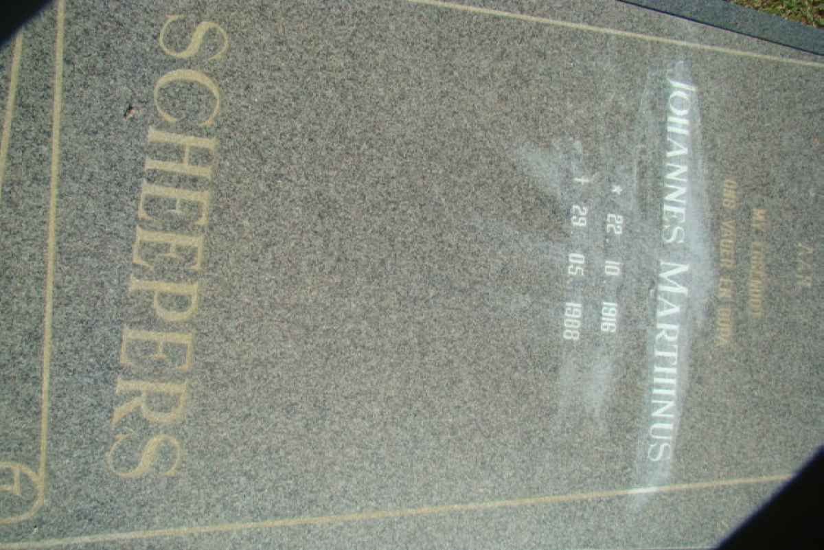 SCHEEPERS Johannes Martinus 1916-1988