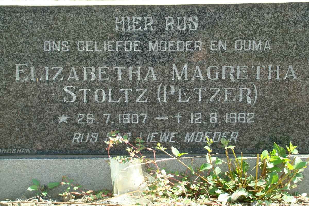 STOLTZ Elizabetha Magretha nee PETZER 1907-1962