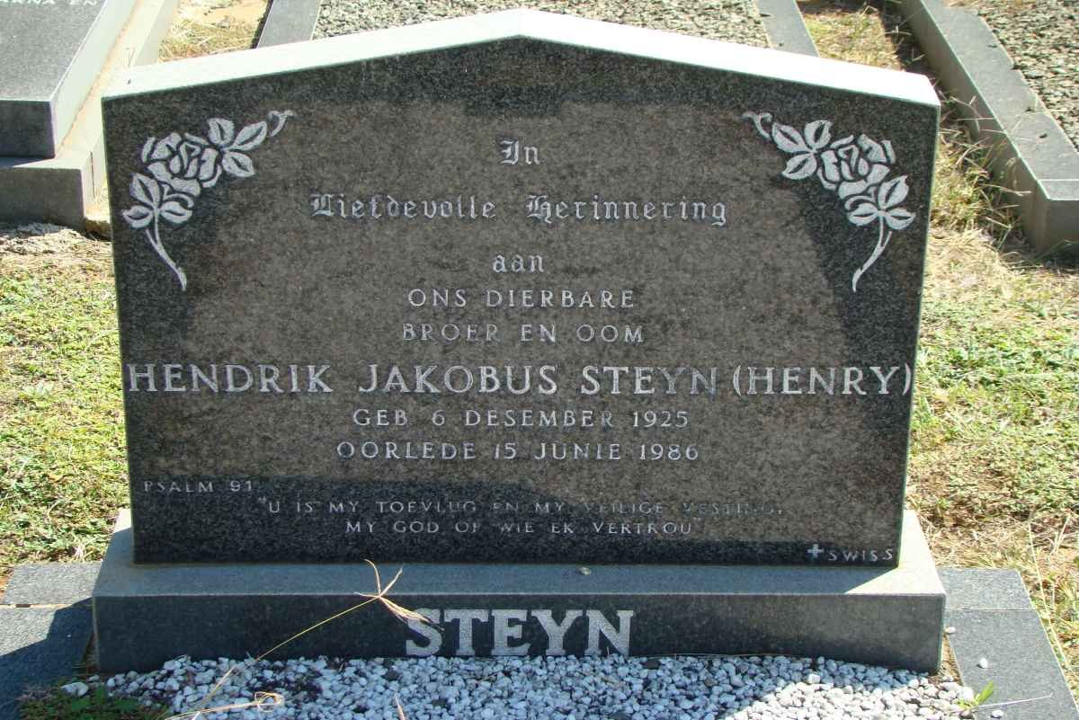 STEYN Hendrik Jakobus  1925-1986