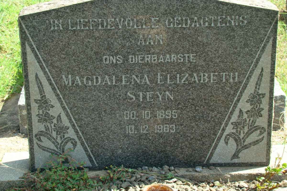 STEYN Magdalena Elizabeth 1895-1983