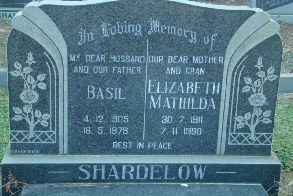 SHARDELOW Basil 1905-1979 &amp; Elizabeth Mathilda 1911-1990