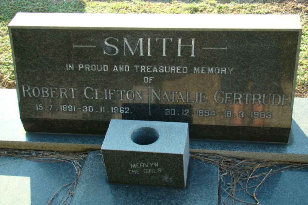 SMITH Robert Clifton 1891-1962 &amp; Natalie Gertrude 1894-1983