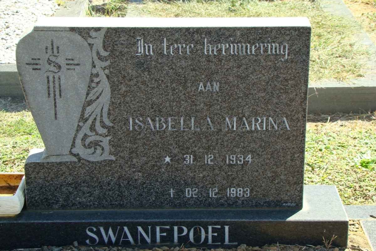 SWANEPOEL Isabella Marina 1934-1983