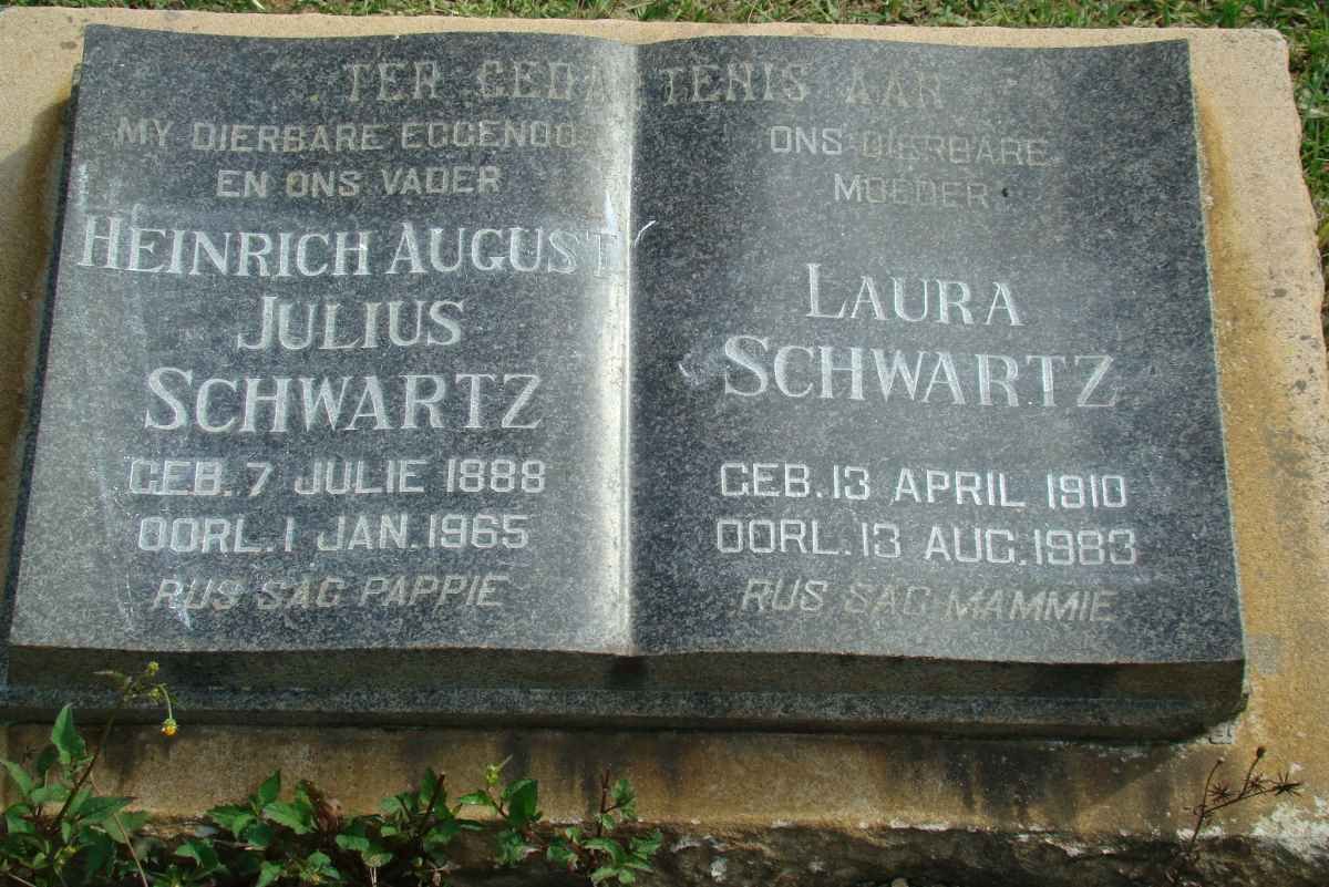 SCHWARTZ Heinrich August Julius 1888-1965 &amp; Laura 1910-1983